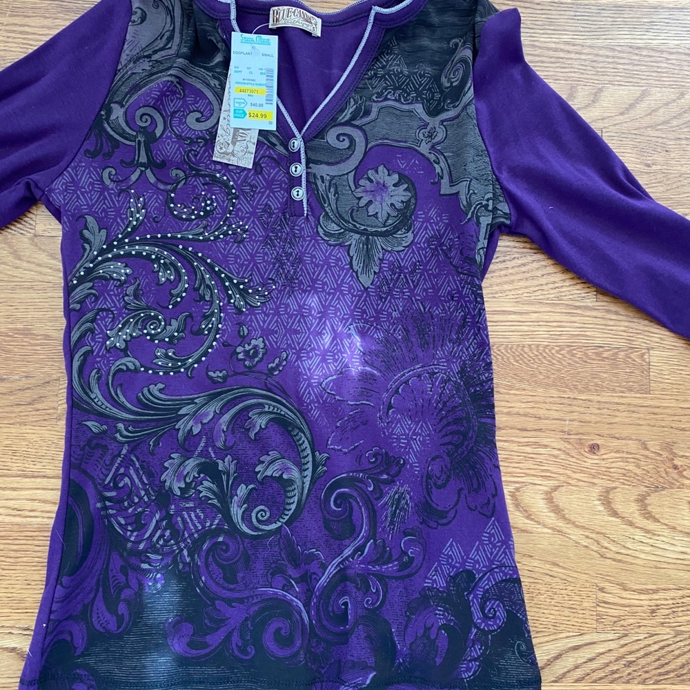 Purple Patterned Top - Picture 2 of 14